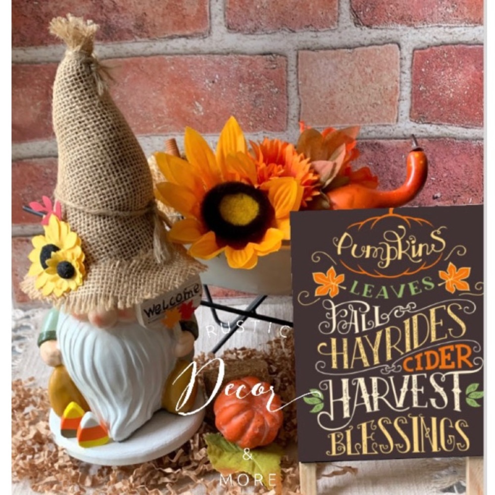 Fall Scarecrow Gnome